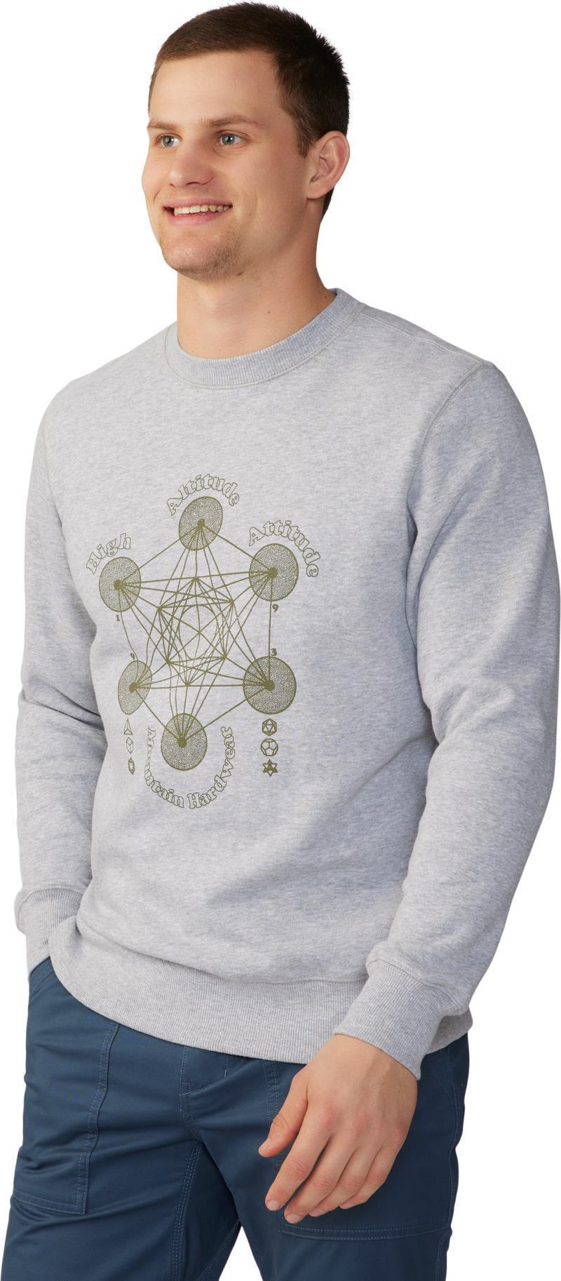 Metatrons Cube Pullover Crew - Mens - Hardwear Grey Heather 2