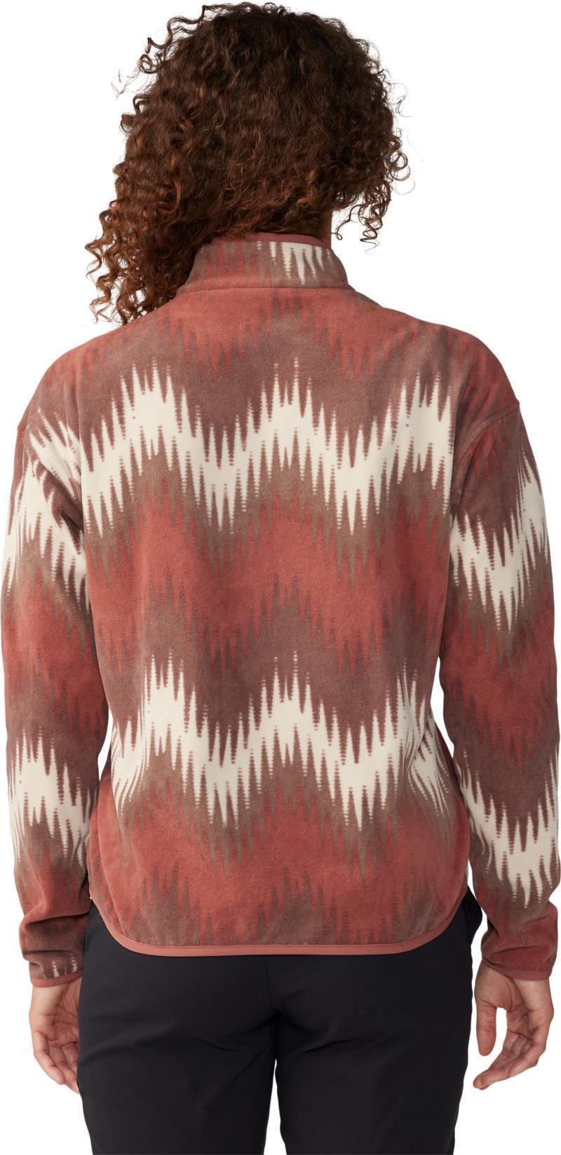 Microchill Pullover - Womens - Clay Earth Zig Zag Print 2