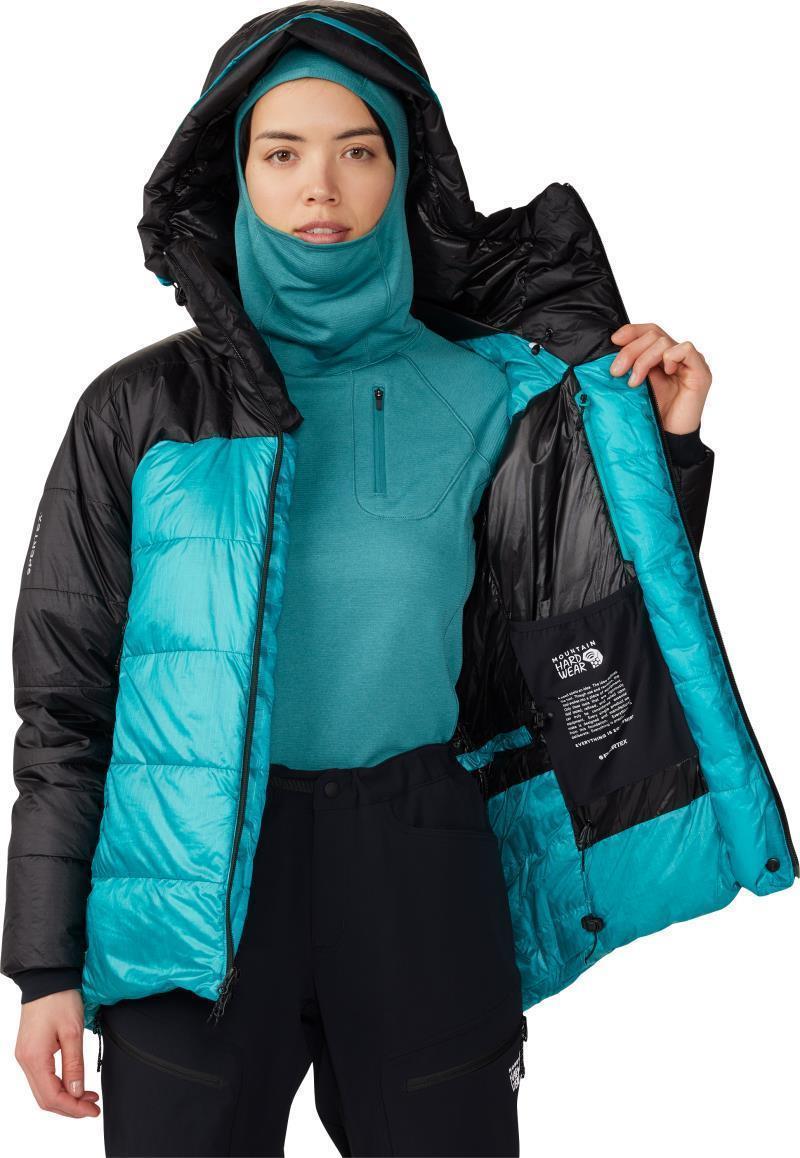 Phantom Belay Down Parka - Womens - Synth Green / Black 6
