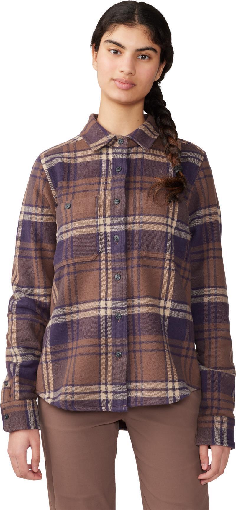Plusher LS Shirt - Womens - Blurple Plaid Print 1