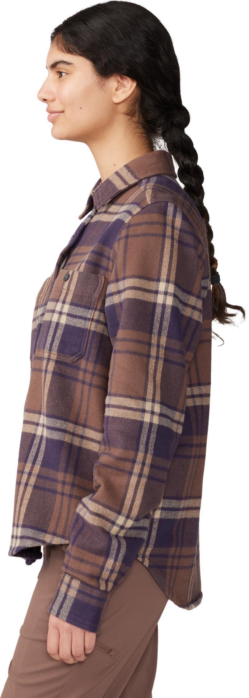 Plusher LS Shirt - Womens - Blurple Plaid Print 2