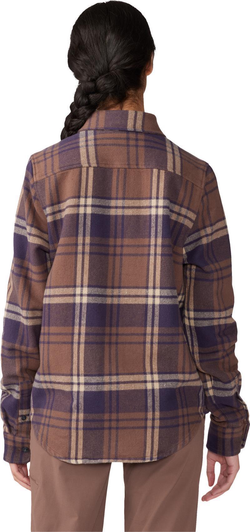 Plusher LS Shirt - Womens - Blurple Plaid Print 3