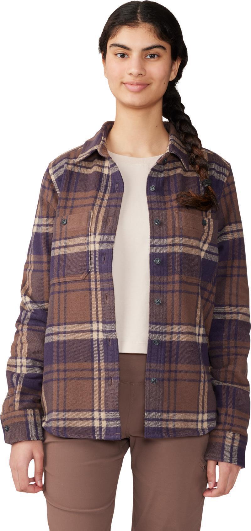 Plusher LS Shirt - Womens - Blurple Plaid Print 4