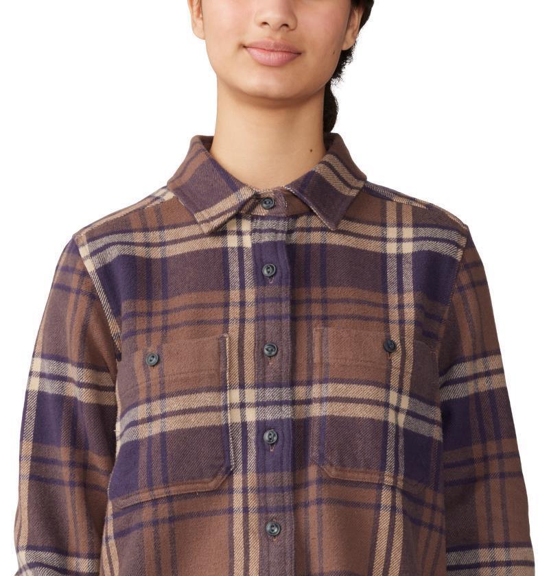 Plusher LS Shirt - Womens - Blurple Plaid Print 5