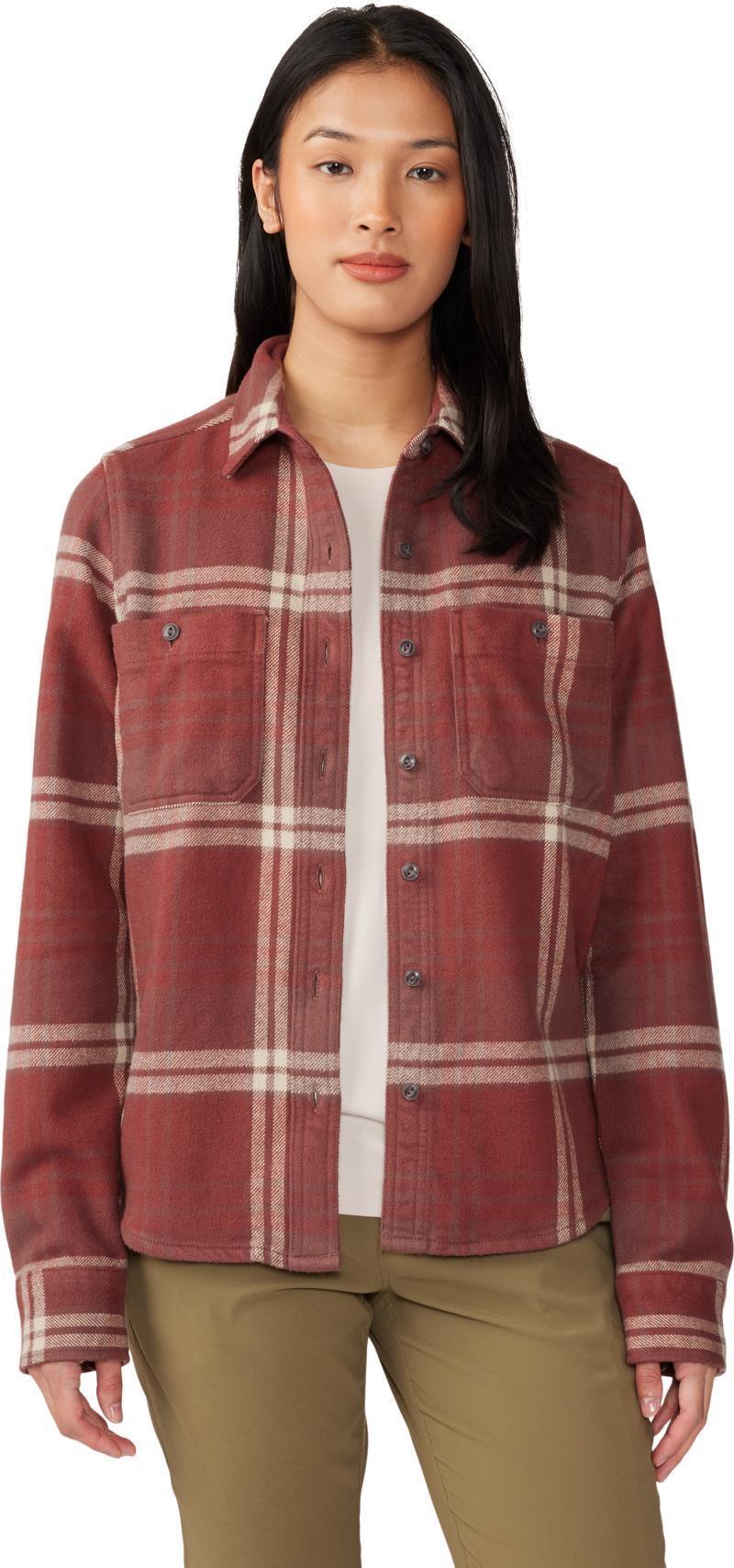Plusher LS Shirt - Womens - Clay Earth Plaid Print 6