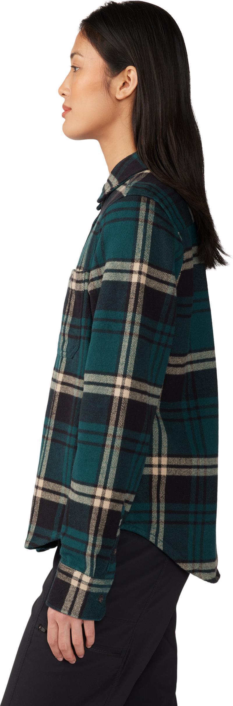 Plusher LS Shirt - Womens - Dark Marsh Plaid Print 2