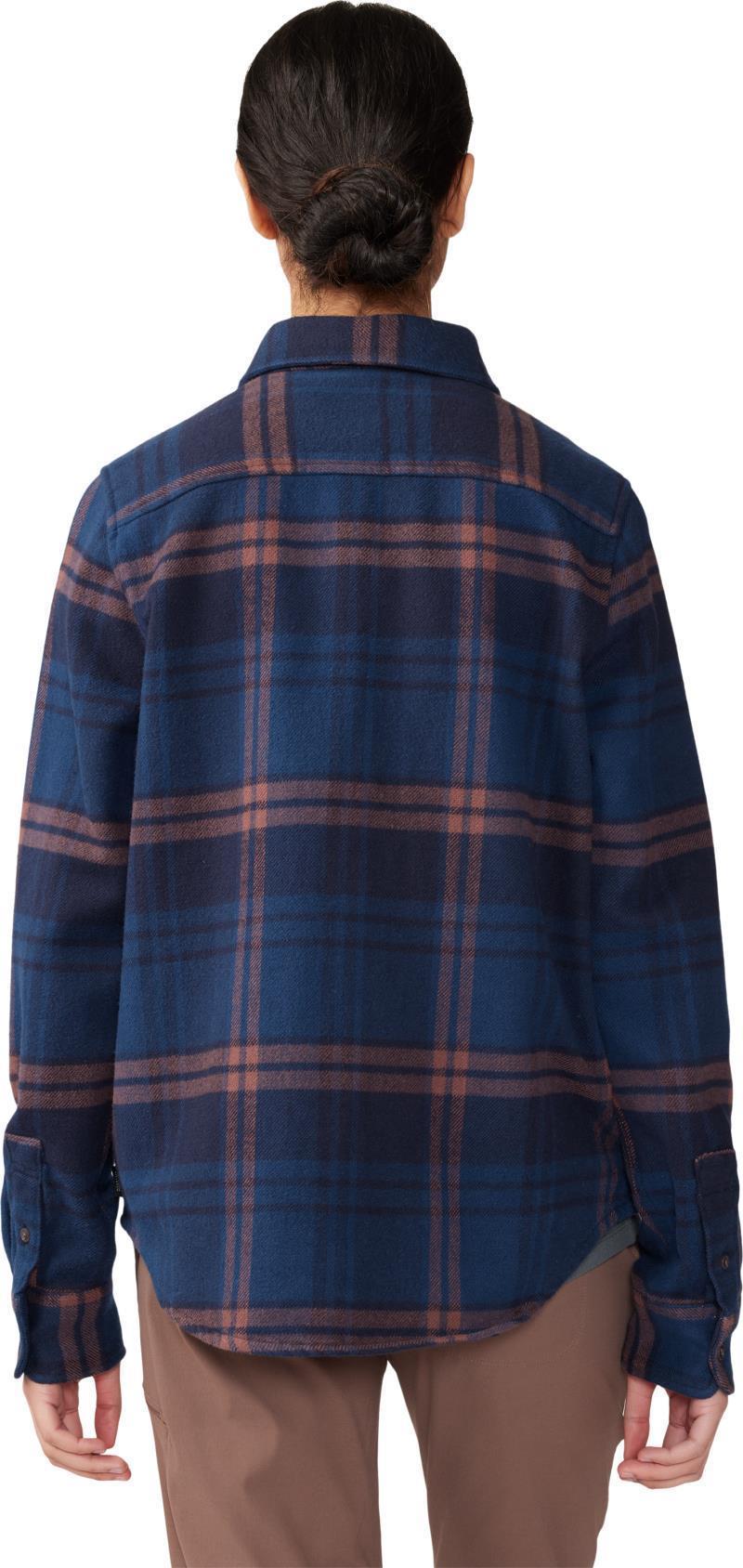 Plusher LS Shirt - Womens - Dark Zinc Plaid Print 3