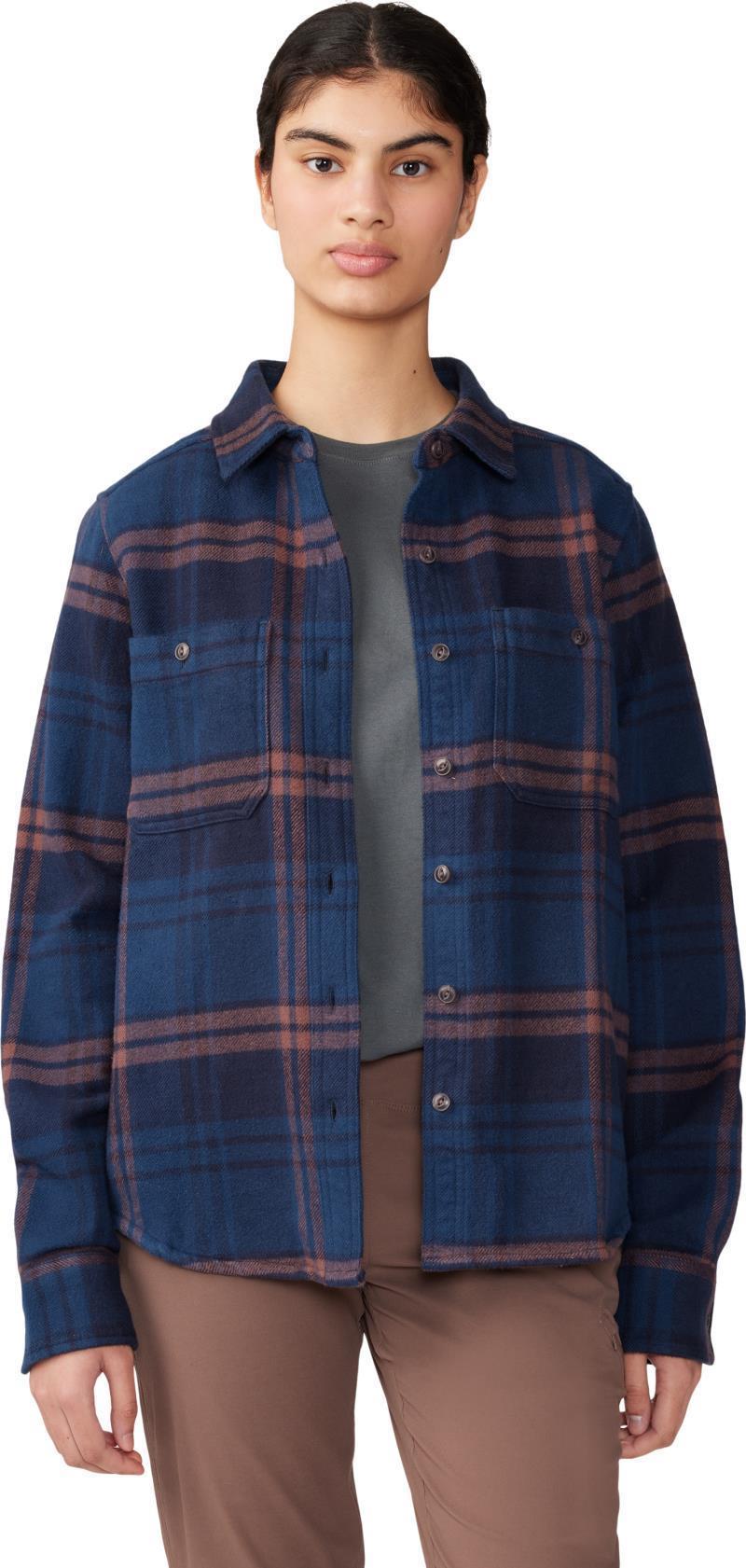 Plusher LS Shirt - Womens - Dark Zinc Plaid Print 5