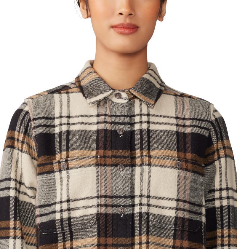 Plusher LS Shirt - Womens - Oyster Shell Plaid Print 6