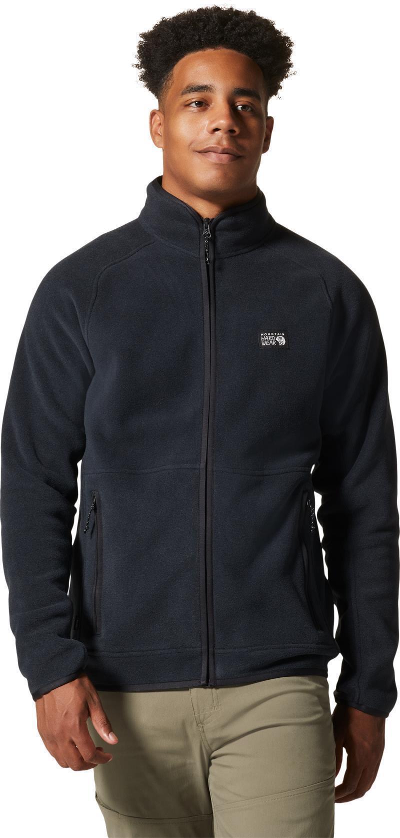 Polartec Double Brushed Full Zip Jacket - Mens - Black 1