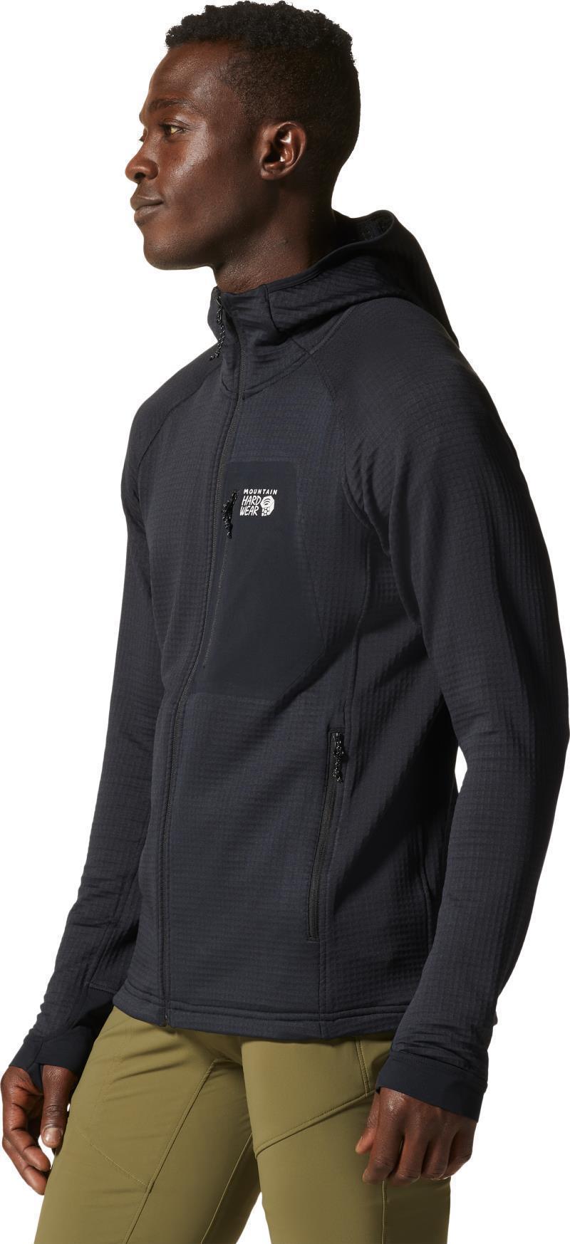 Polartec Power Grid Full Zip Hoody - Mens - black 1
