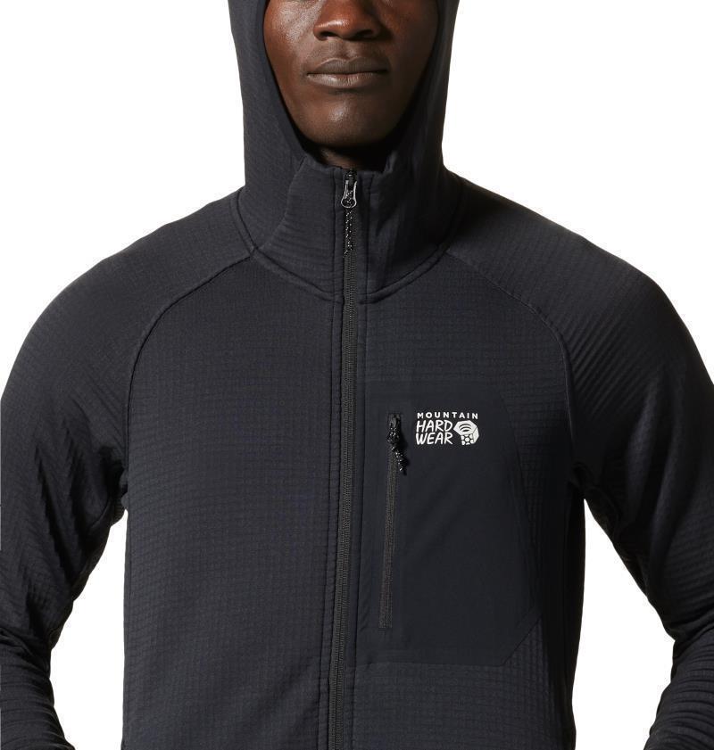 Polartec Power Grid Full Zip Hoody - Mens - black 1