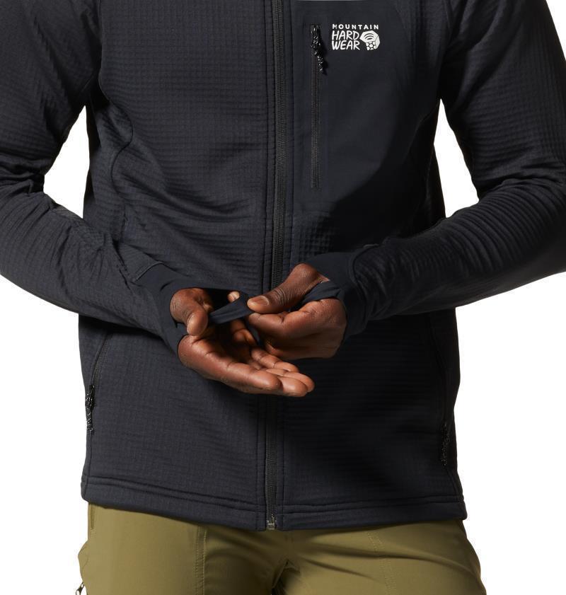 Polartec Power Grid Full Zip Hoody - Mens - black 1