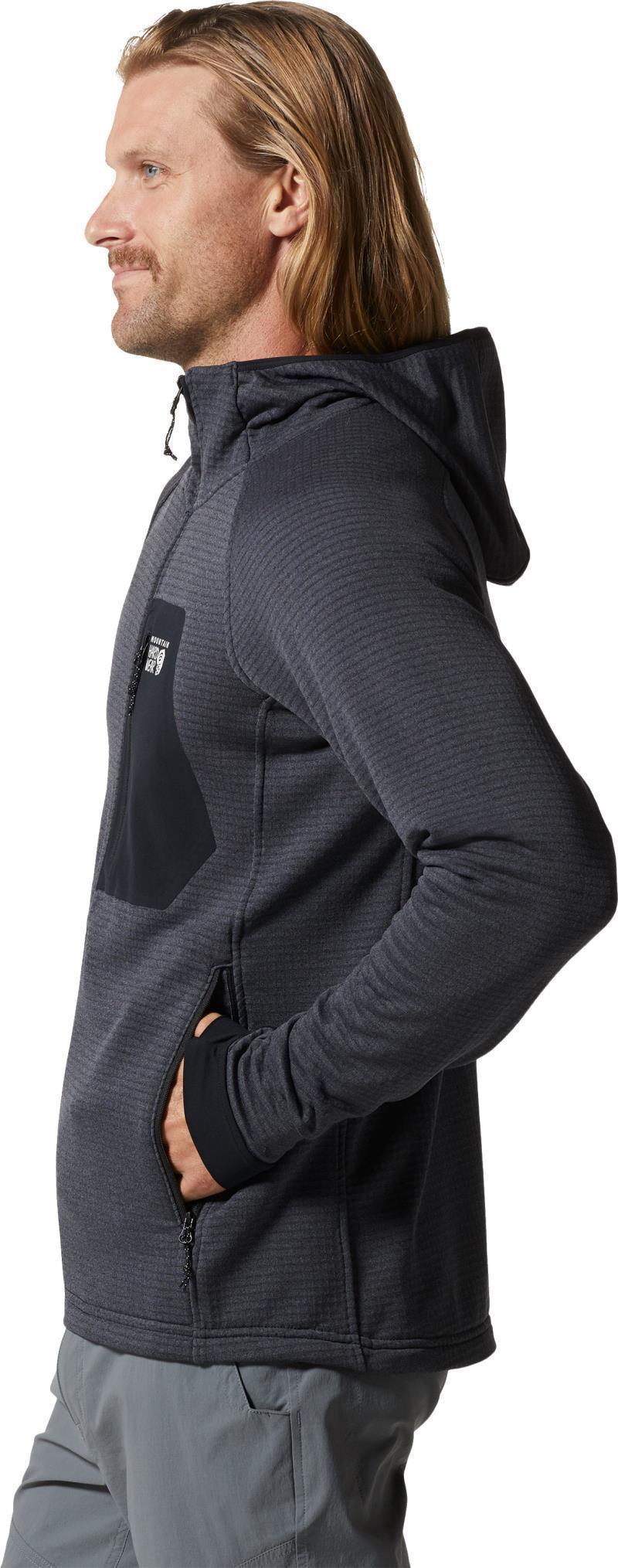 Polartec Power Grid Full Zip Hoody - Mens - blue slate heather 1