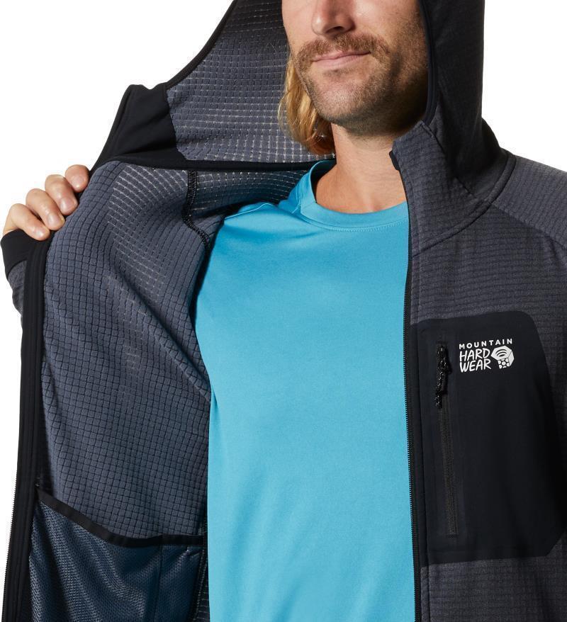 Polartec Power Grid Full Zip Hoody - Mens - blue slate heather 1