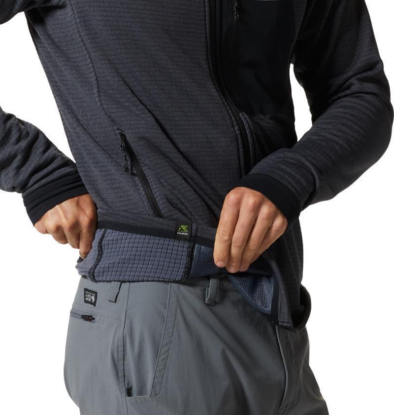 Polartec Power Grid Full Zip Hoody - Mens - blue slate heather 1