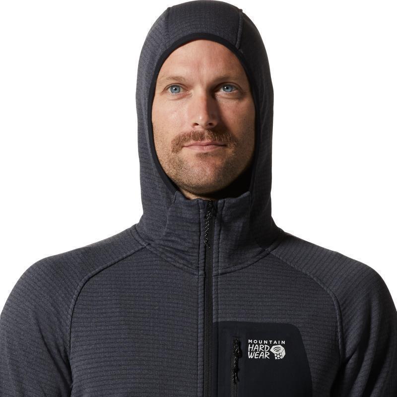 Polartec Power Grid Full Zip Hoody - Mens - blue slate heather 1