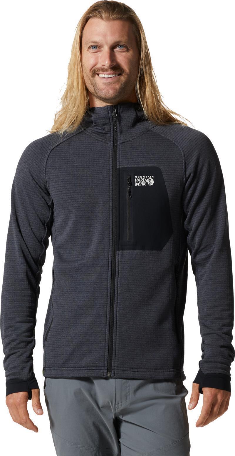 Polartec Power Grid Full Zip Hoody - Mens - blue slate heather 1