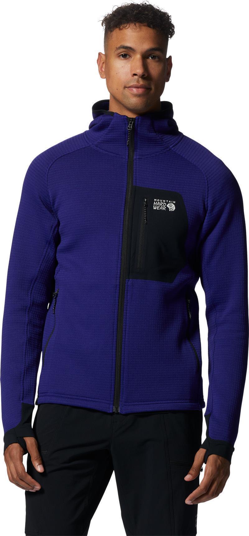 Polartec Power Grid Full Zip Hoody - Mens - klein blue heather 1