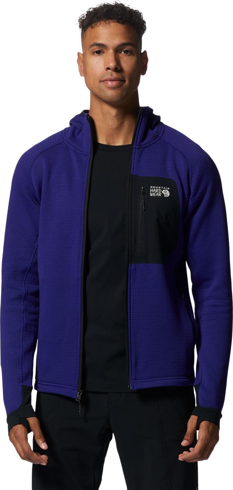 Polartec Power Grid Full Zip Hoody - Mens - klein blue heather 1