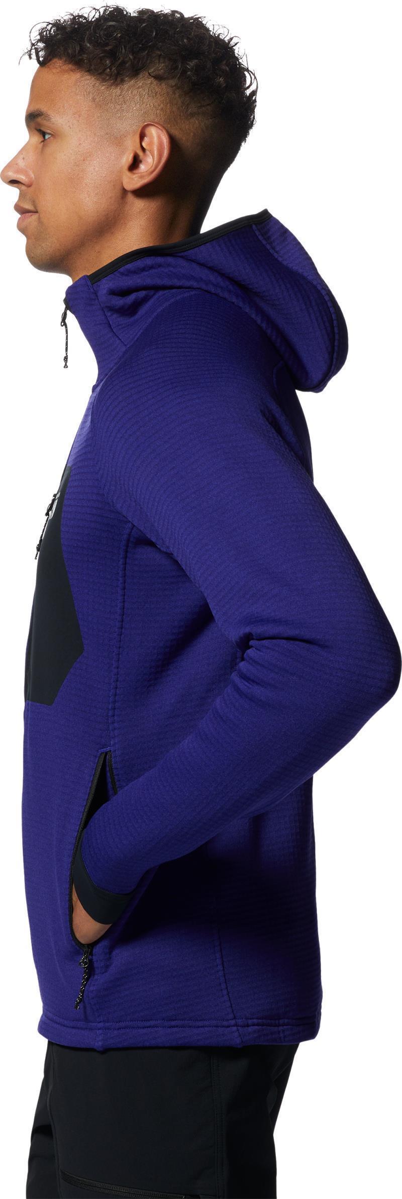 Polartec Power Grid Full Zip Hoody - Mens - klein blue heather 1