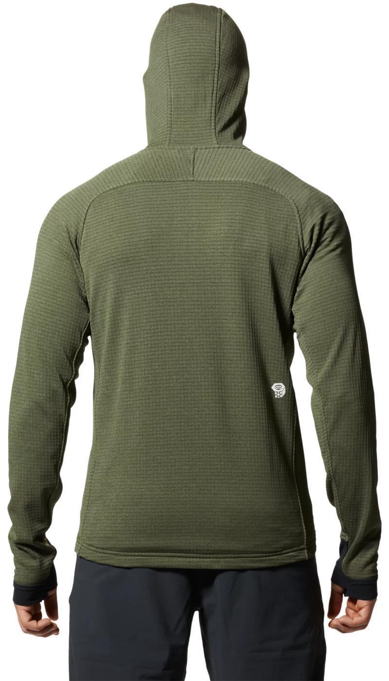 Polartec Power Grid Full Zip Hoody - Mens - surplus green heather 1