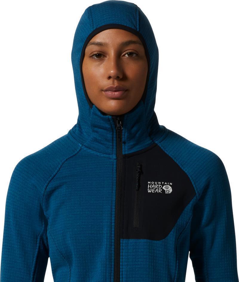 Polartec Power Grid Full Zip Hoody - Womens - Vinson Blue Heather 6