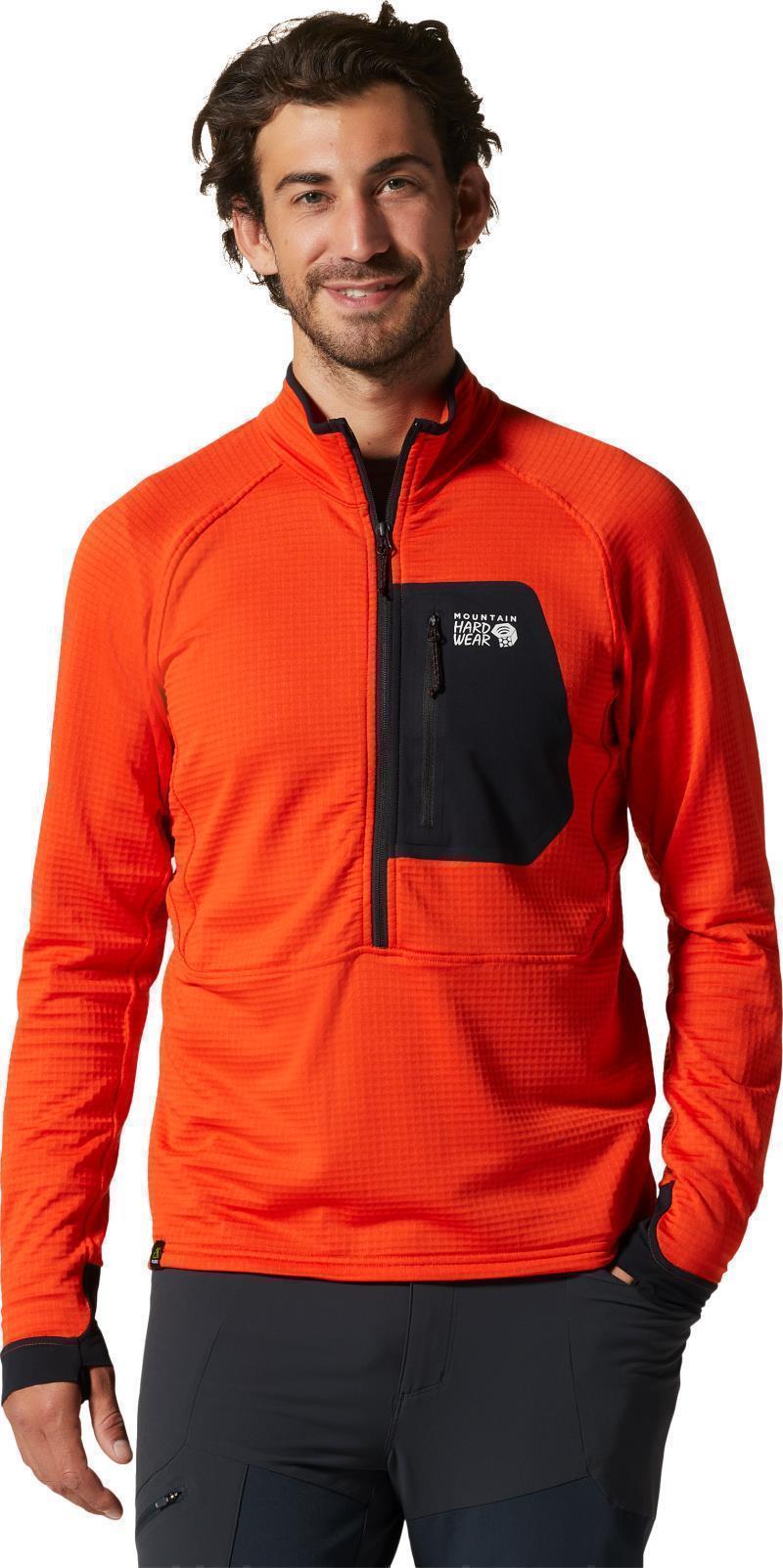 Polartec Power Grid Half Zip Jacket - Mens - state orange 1