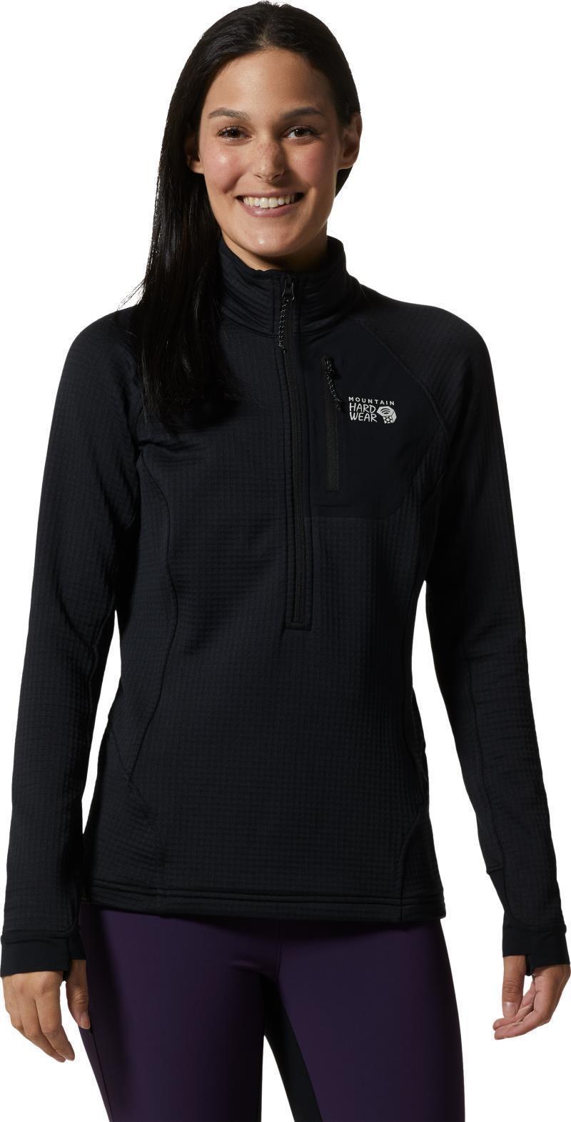 Polartec Power Grid Half Zip Jacket - Womens - Black 1