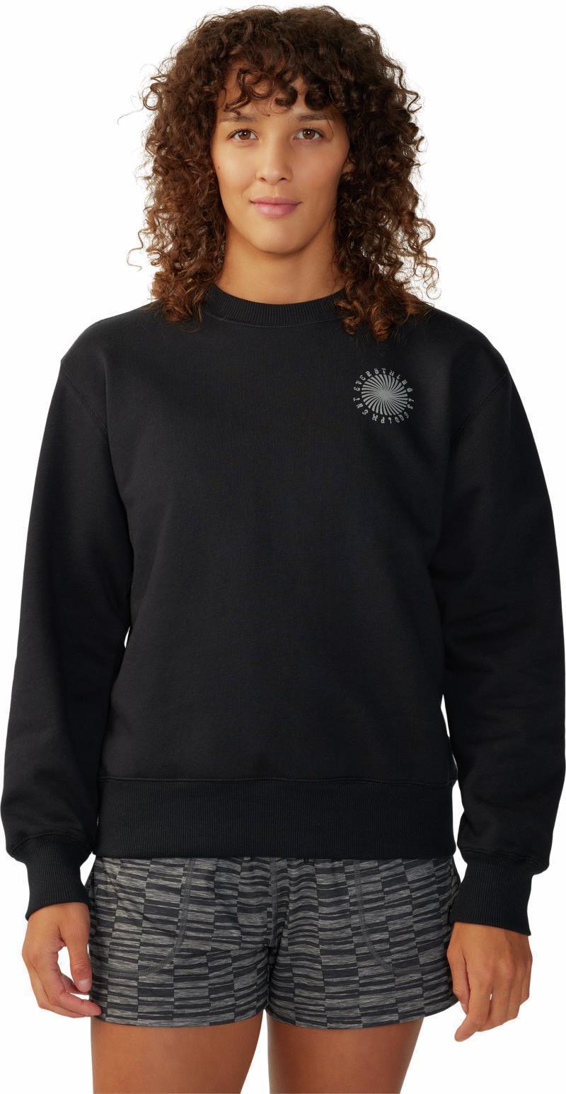 Spiral Pullover Crew - Womens - Black 1