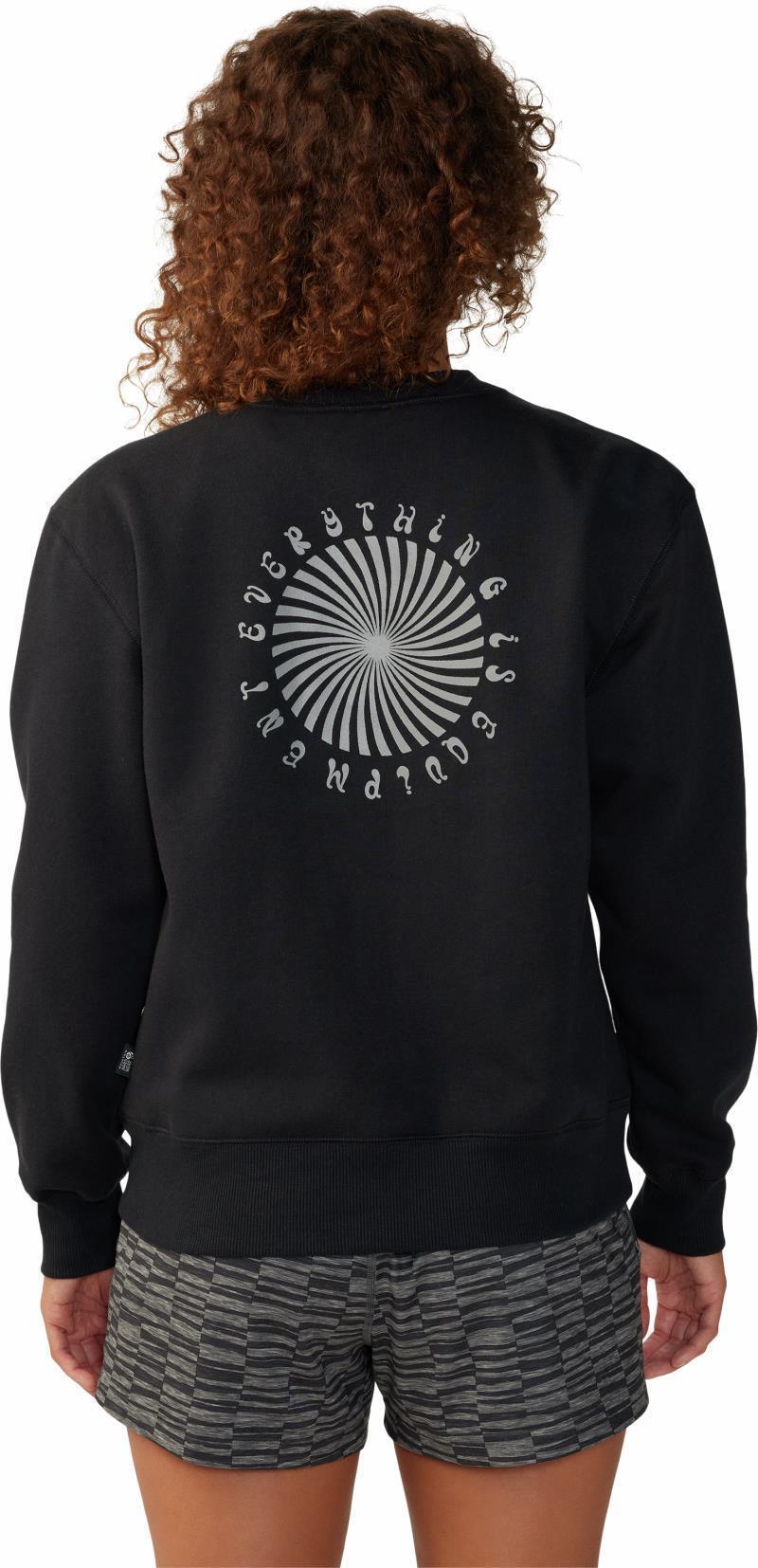 Spiral Pullover Crew - Womens - Black 2