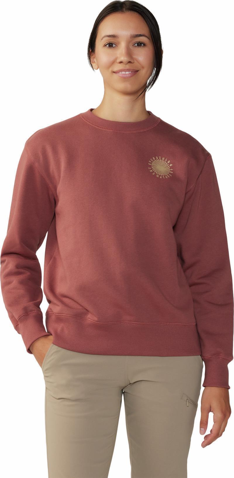 Spiral Pullover Crew - Womens - Clay Earth 1