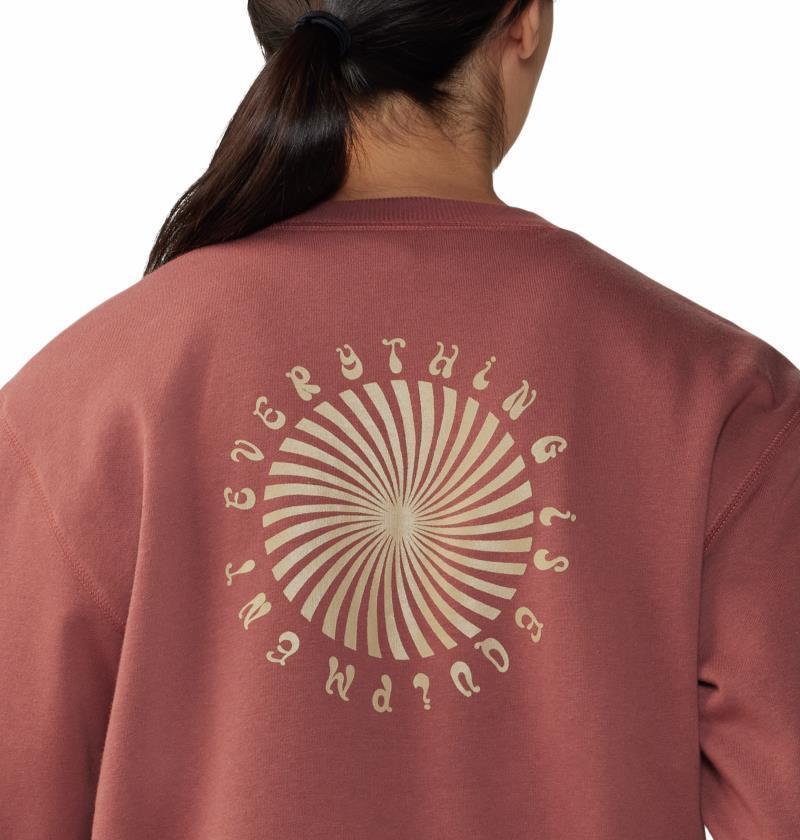 Spiral Pullover Crew - Womens - Clay Earth 3