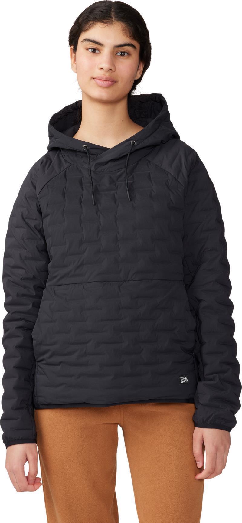 StretchDown Light Pullover Hoody - Womens - Black 1