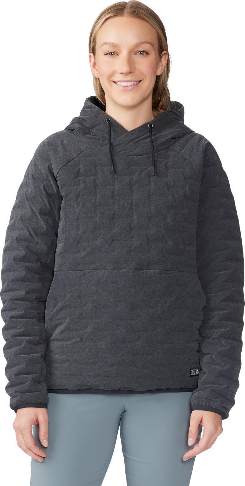 StretchDown Light Pullover Hoody - Womens - Dark Storm Heather 1