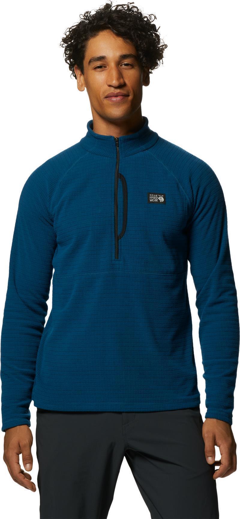 Summit Grid Half Zip - Mens - Dark Caspian 1