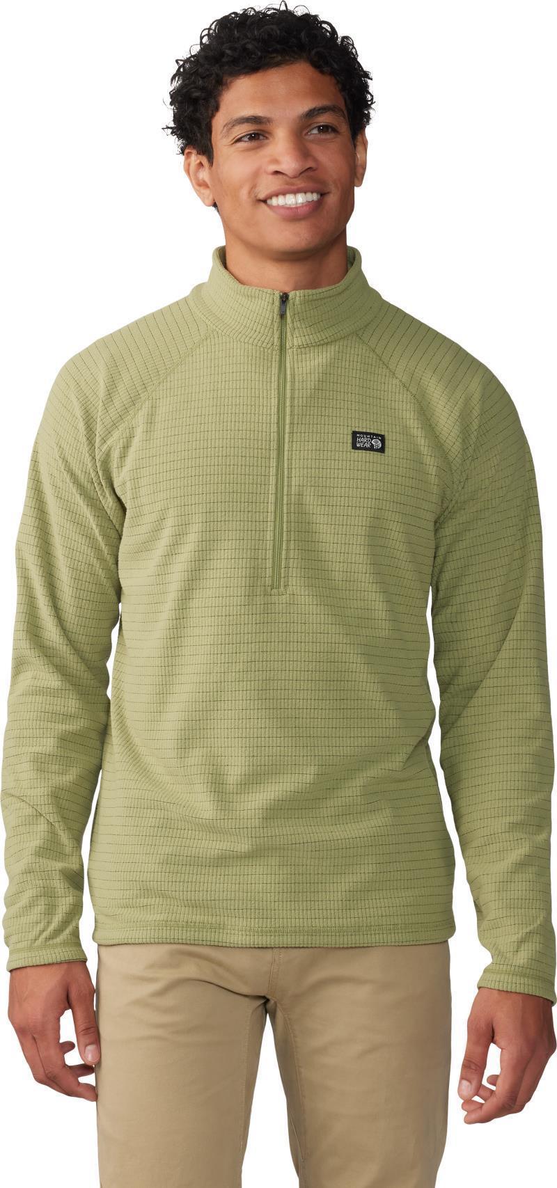 Summit Grid Half Zip - Mens - Light Cactus 1