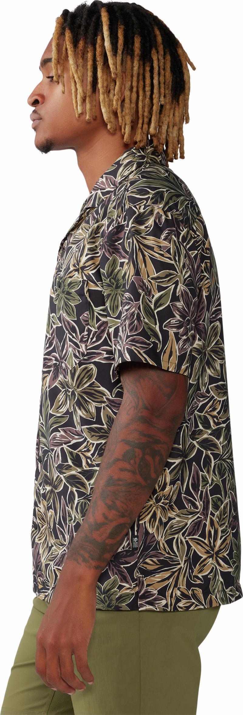 Trail Sender Camp Shirt - Mens - Black Floral Print 5