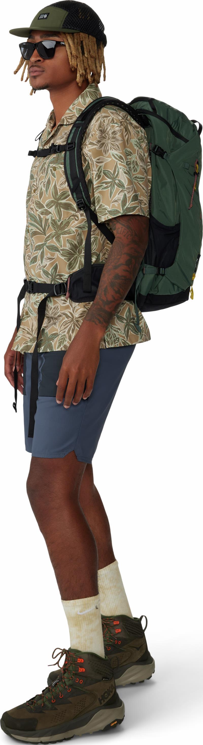 Trail Sender Camp Shirt - Mens - Sandstorm Floral Print 4