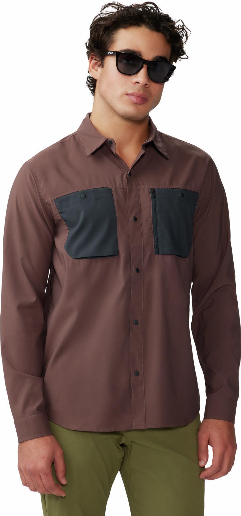 Trail Sender LS - Mens - Carob / Dark Storm 4