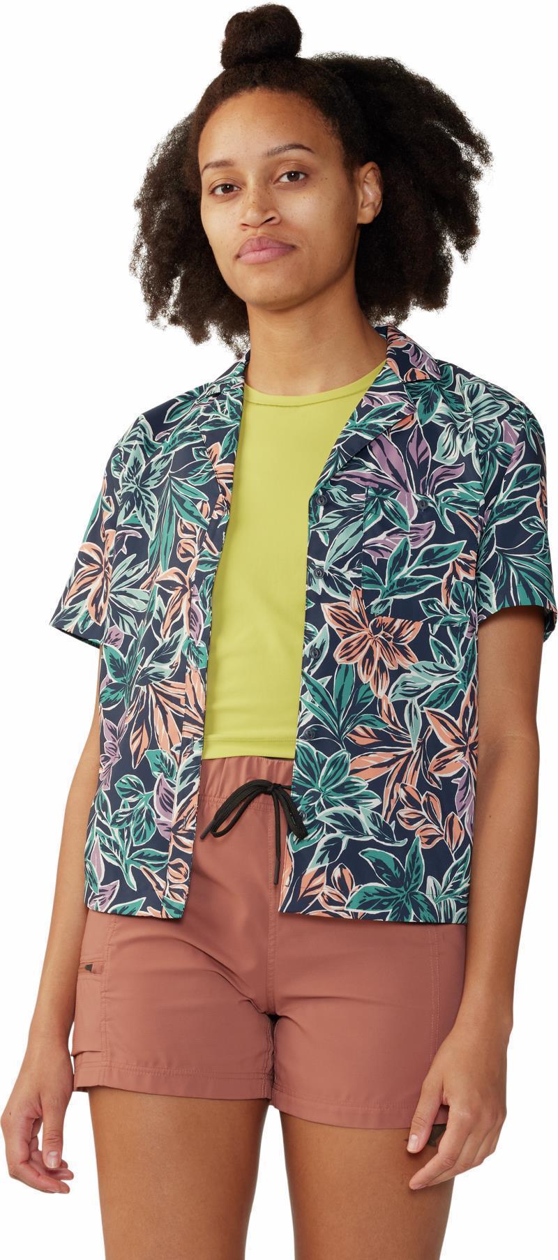 Trail Sender SS - Womens - Dark Zinc Floral Print 4