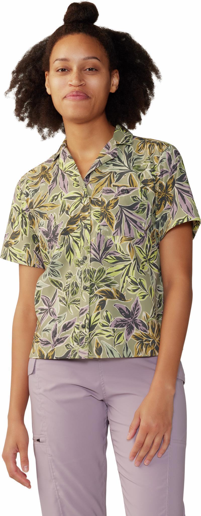 Trail Sender SS - Womens - Mantis Green Floral Print 1