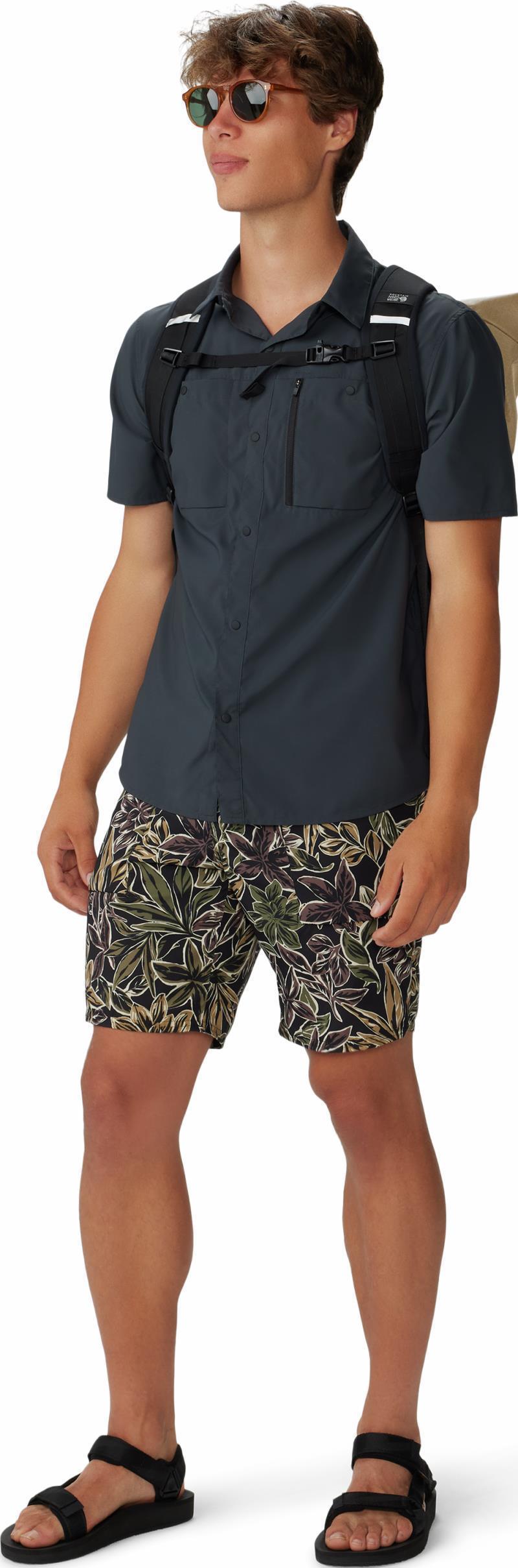 Trail Sender Shorts, 9" Inseam - Mens - Black Floral Print 4