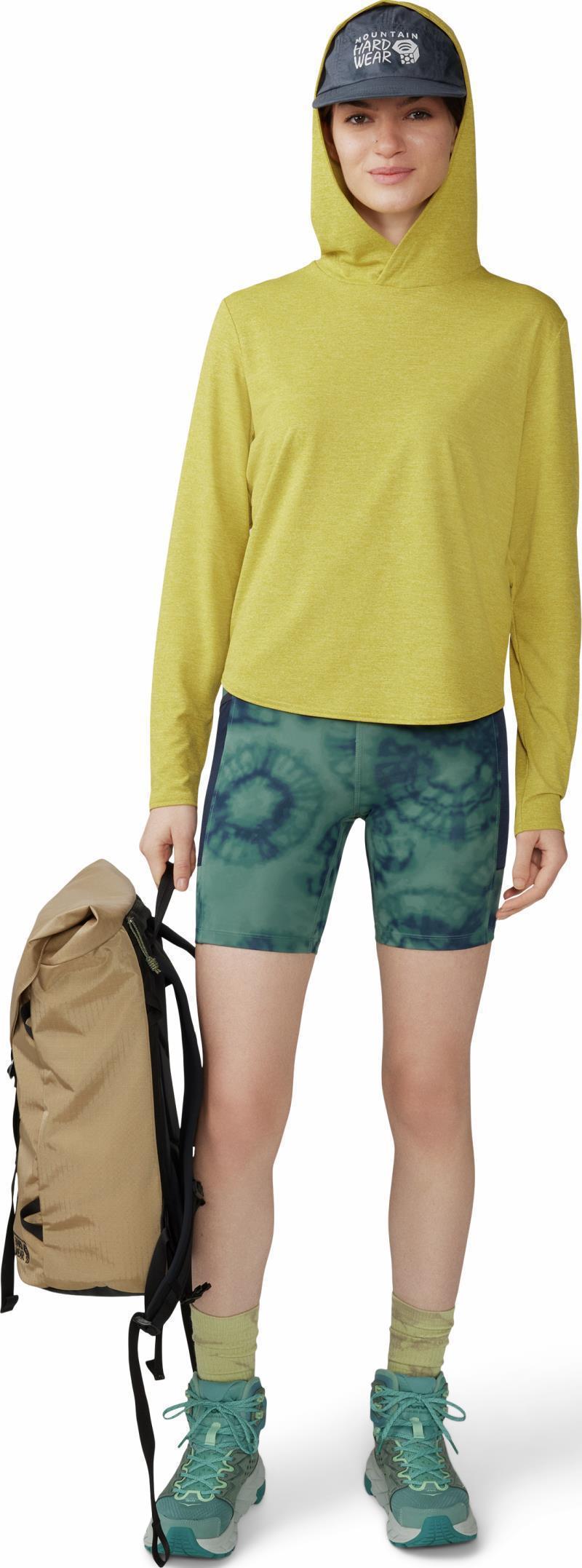 Yuba Trail Shorts, 5" Inseam - Womens - Blue Pine Spore Dye Print 8