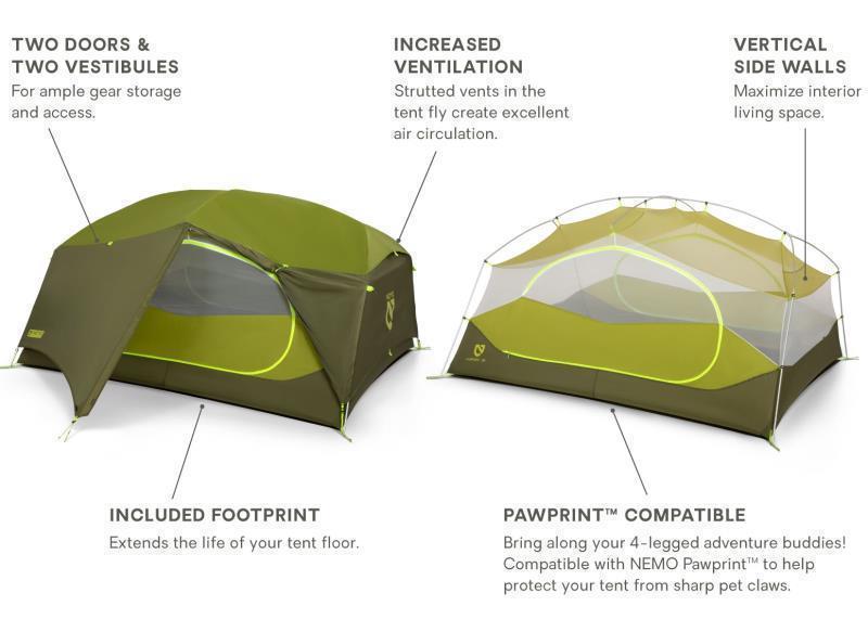 Aurora 3P Tent & Footprint - Nova Green 8