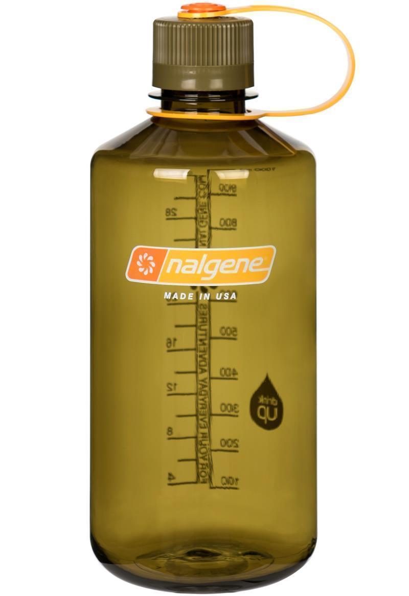 Tritan Narrow Mouth Loop Top Bottle - 1L / 32oz - olive 1