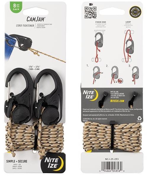 CamJam Cord Tightener - 8 ft Rope - 2 Pack - Not Applicable 1