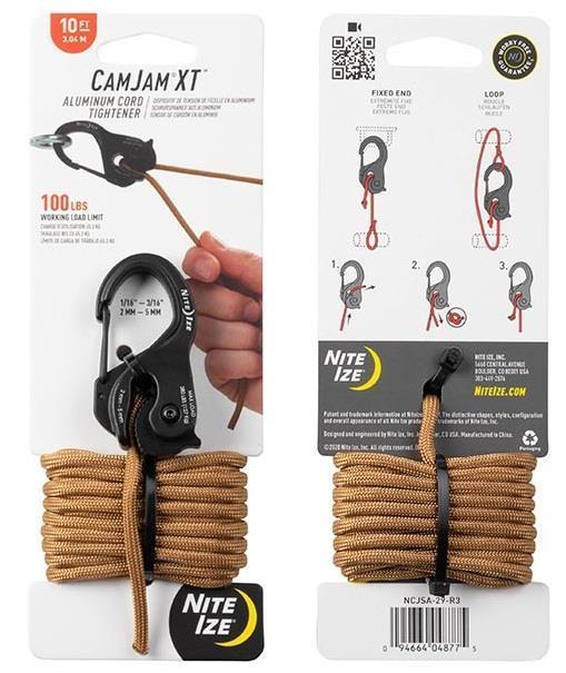 CamJam XT Aluminum Cord Tightener - With Coyote Paracord - Not Applicable 1