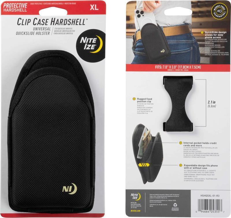 Clip Case Hardshell Universal Quickslide Holster - XL - Black 1