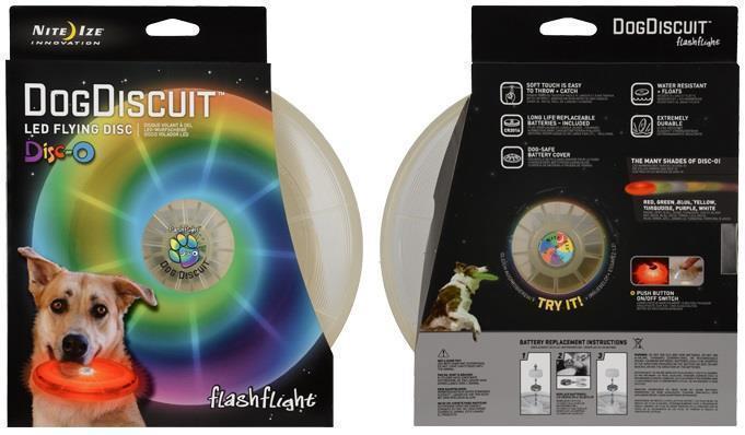FlashFlight Dog Discuit LED Light-Up Flying Disc - Disc-O - Not Applicable 2